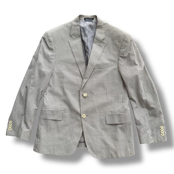 Tommy Hilfiger Other - Tommy Hilfiger Mens Blazer 40S Gray Plaid Coat Cotton